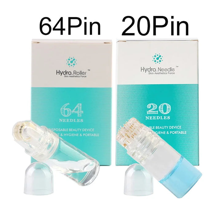 2pcs Hydra Roller 64 Pins Micro Titanium  Tips Skin Care Anti Aging Whitening Bottle Serum Import Instrument Facial Stamp